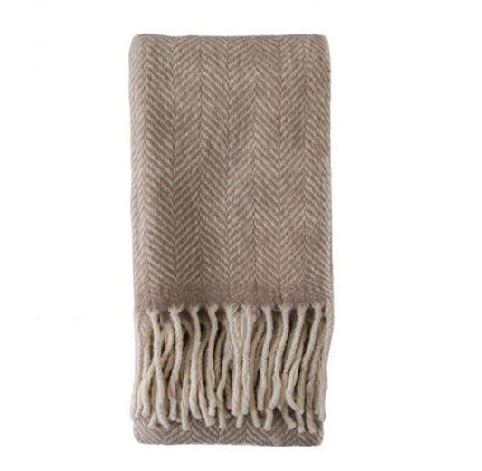 Taupe Wool Throw