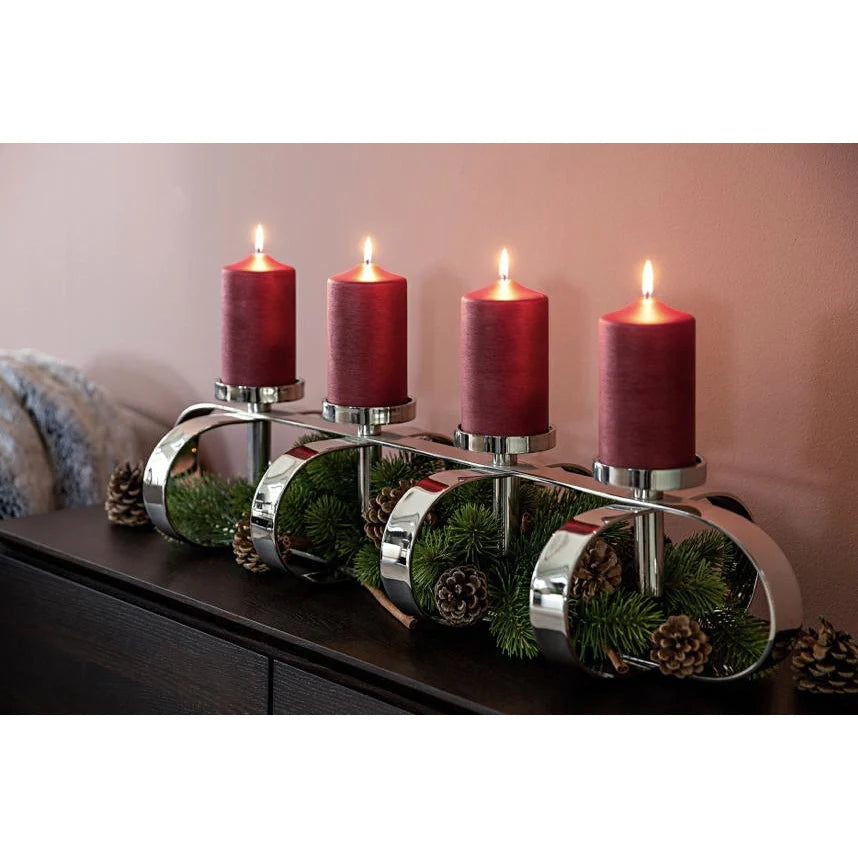 Red Metallic Candle 15cm