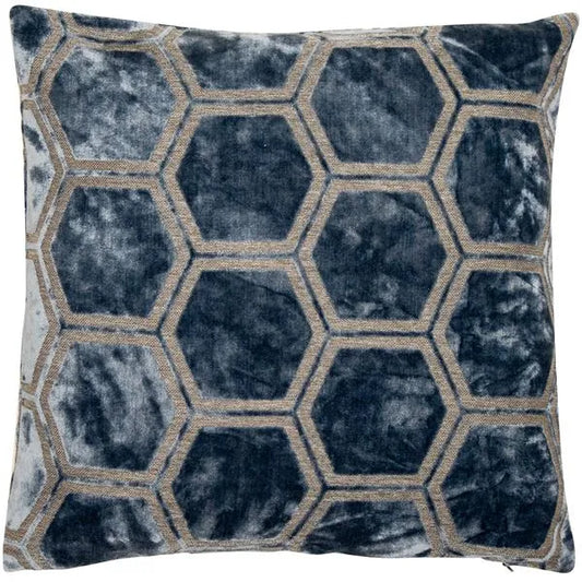 Large Velvet Blue Cushion 56x56cm