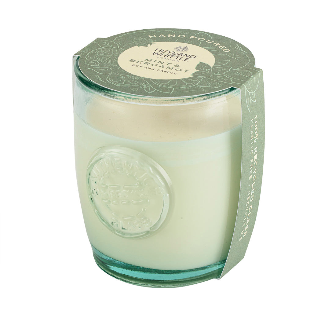 Kerze mit Minze und Bergamotte im Glas, 280 g