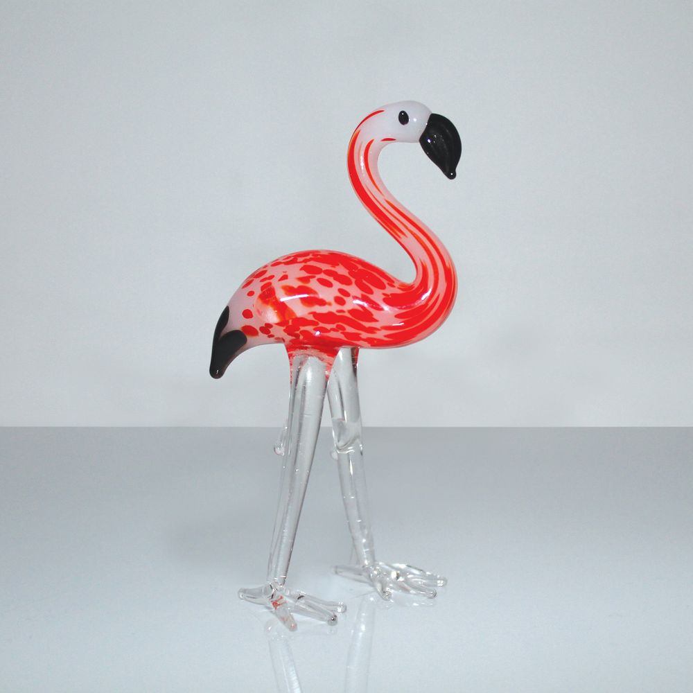 Object D'Art Minuture Glas Flamingo