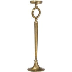 Ohlson Antique Brass Cast Décor Candle Stand Large