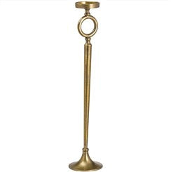 Ohlson Antique Brass Cast Décor Candle Stand Medium