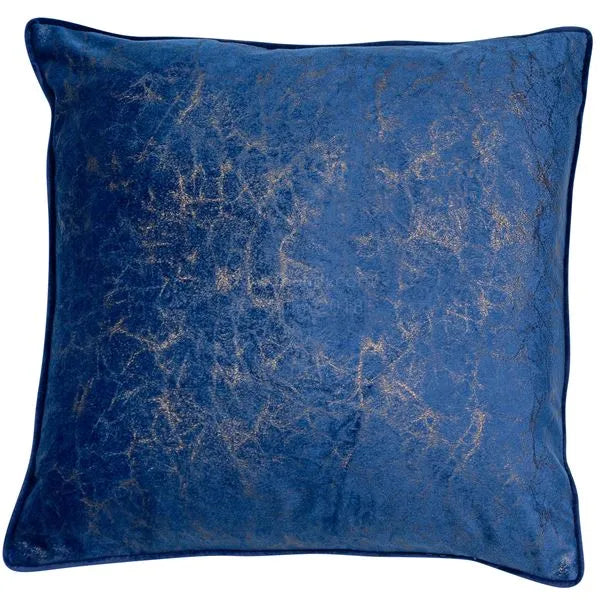 Coussin craquelé bleu marine 