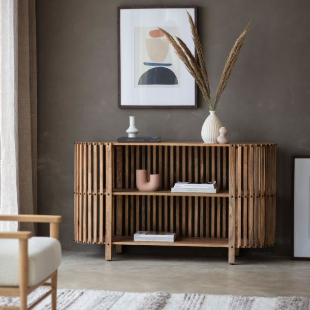 Voss Slatted Console Table