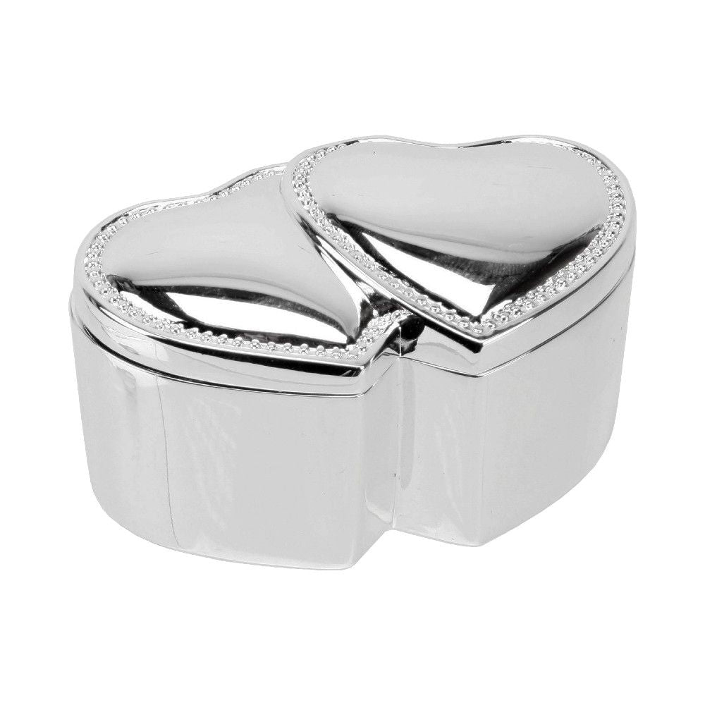 SOPHIA SILVERPLATED ENTWINED HEARTS RING BOX