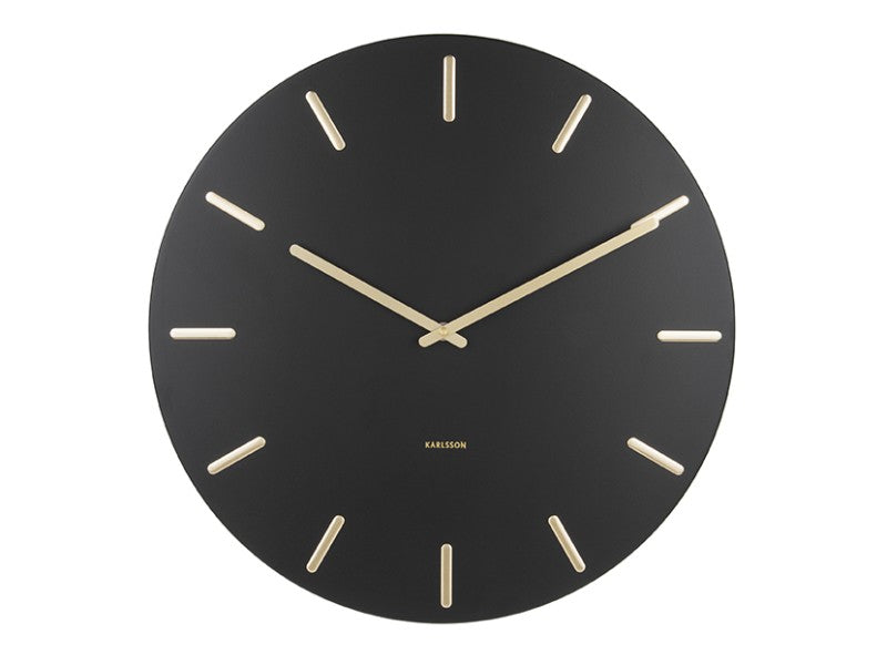 Wanduhr-Charm – Schwarz und Gold