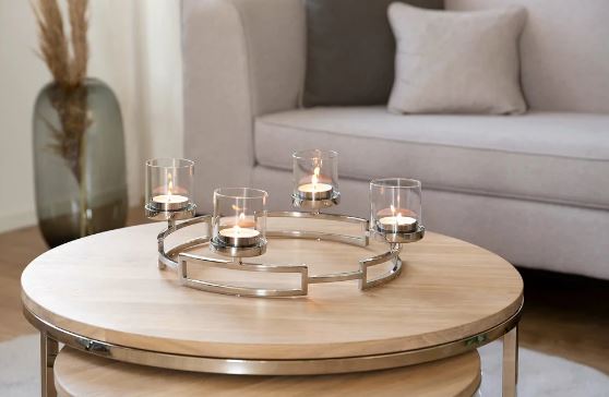 Steel Circular Candle Stand