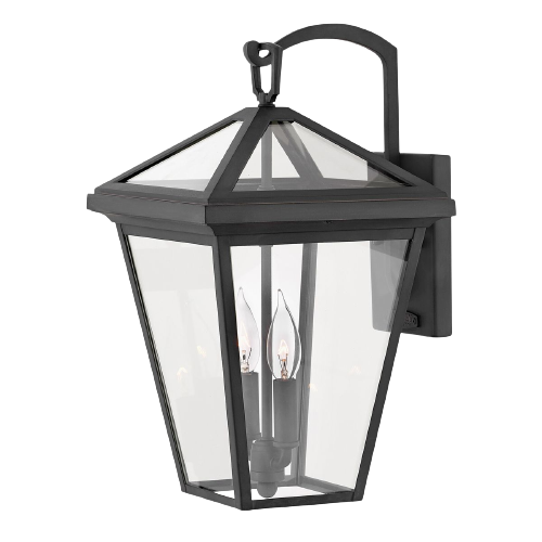 Place Small Wall Lantern In Museum Black Finish IP44
