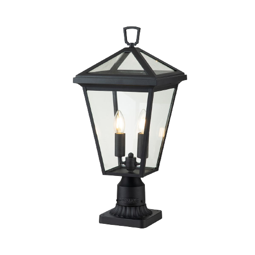 Pedestal Lantern In Museum Black Finish IP44