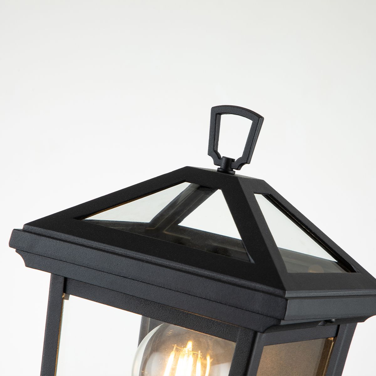 Half Wall Lantern In Museum Black Finish IP44