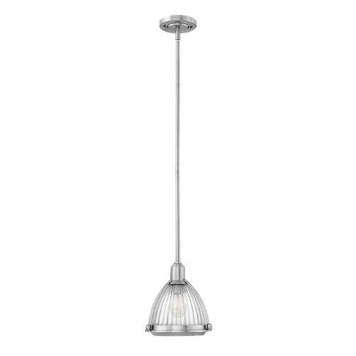 Vintage Ceiling Pendant Light In Brushed Nickel Finish