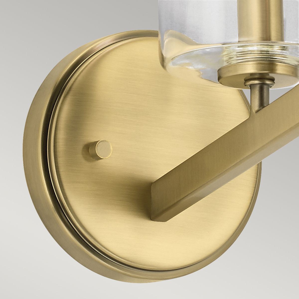 Single Wall Light in Brushed Natural Brass Finish