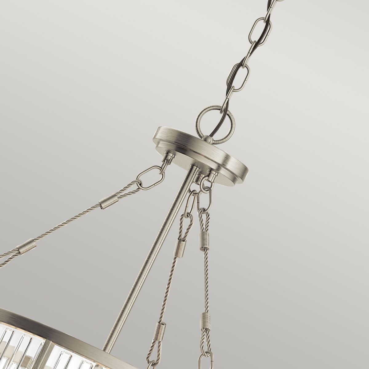 3 Light Ceiling Light In Brushed Nickel Finish