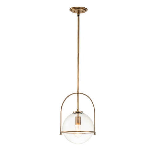 Ceiling Pendant In Heritage Brass With Clear Glass - Medium