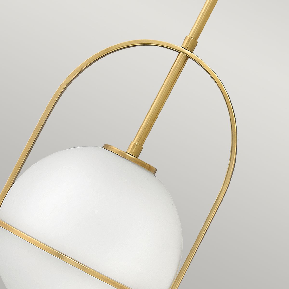 Ceiling Pendant In Heritage Brass With Opal Glass