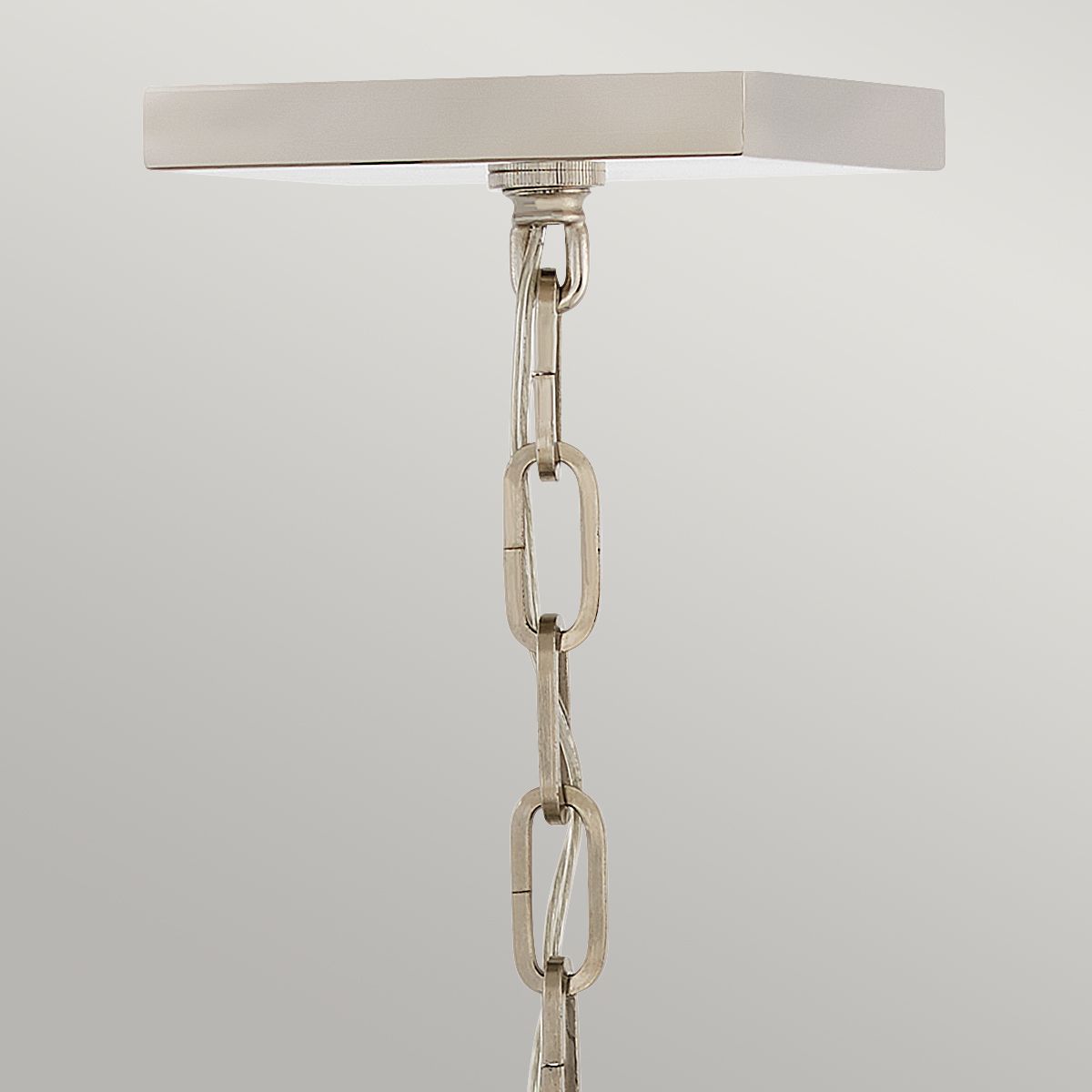 Large Ceiling Light In Black And Polished Nickel Finish