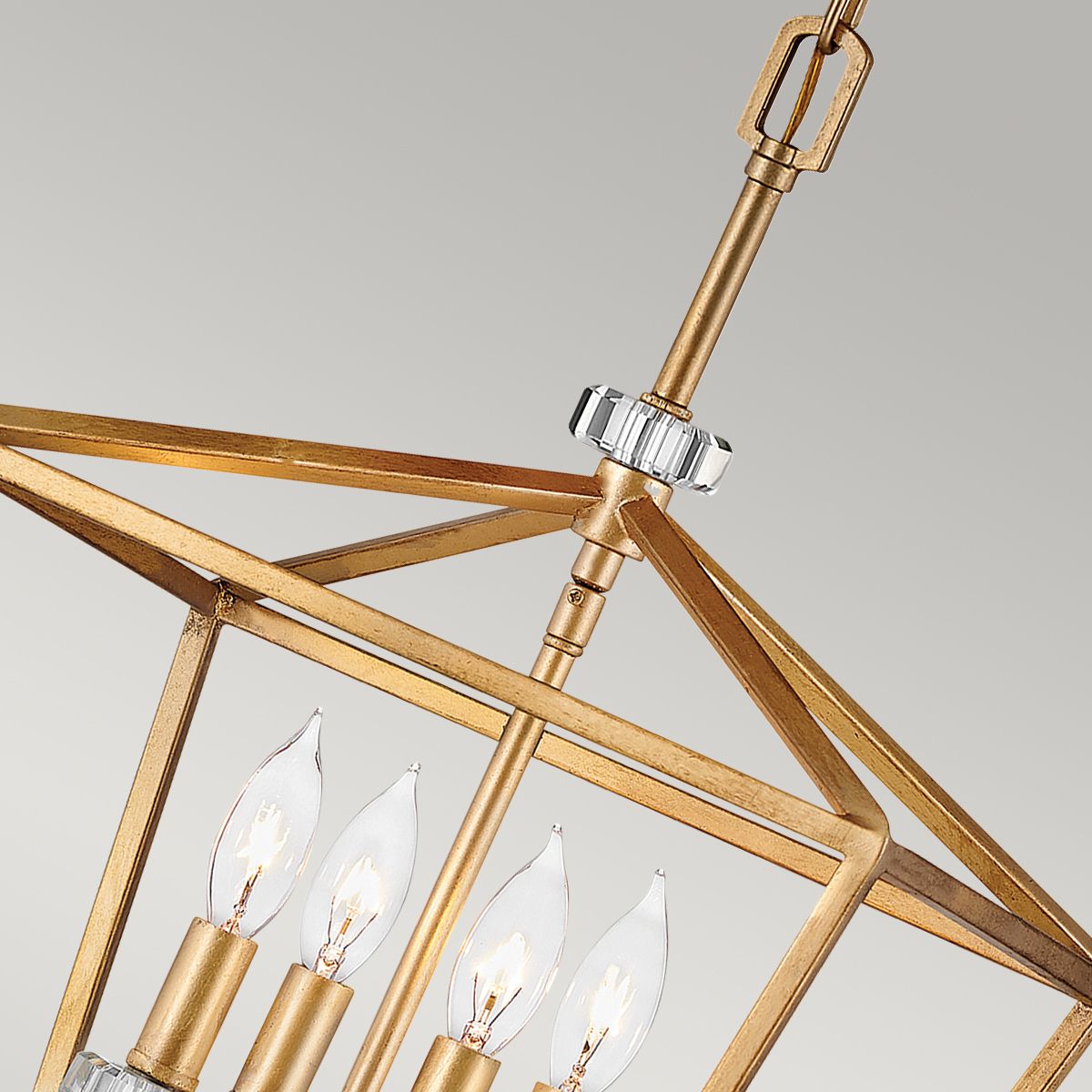 Mittelgroße Deckenleuchte in Used-Optik aus Messing