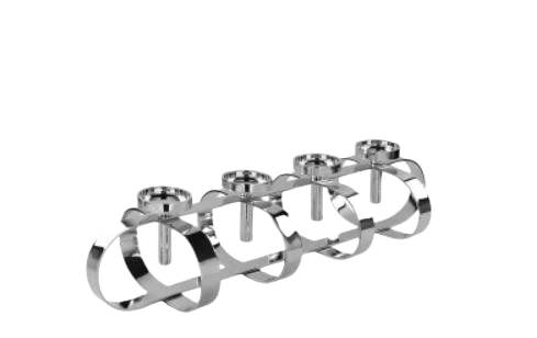 Grand bougeoir plaqué nickel 