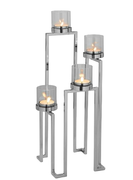 Tall Steel Candle Holder