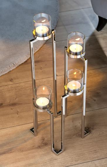 Tall Steel Candle Holder